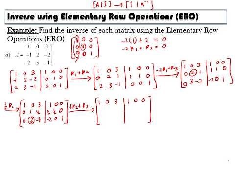 MATRICES: Inverse 3x3 Matrix using Elementary Row Operations (ERO)