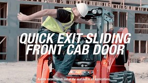 61K views · 156 reactions | Whatever your reason for a speedy getaway, the quick-exit sliding front cab door is perfect for when you really need to step on it. | Kubota Tractor Corporation | Facebook