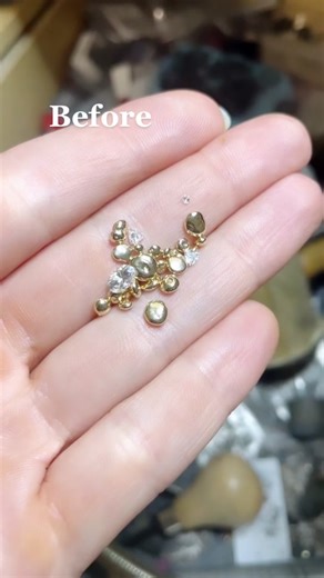 I love sparkly things #handmadejewelry #jewelrymaking #14kgoldjewelry #diamondring #diamond #wip #uniqueengagementrings