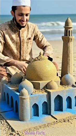 🌙 Blue & Golden Mosque at Night ✨ | Cinematic Torch Light Scene#mosque#asmr#quran#trending#trending