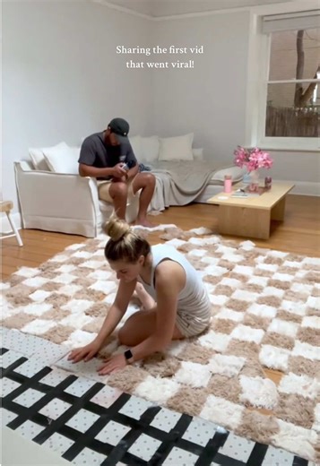 The Checkered Rug: A DIY Journey from Viral to Home