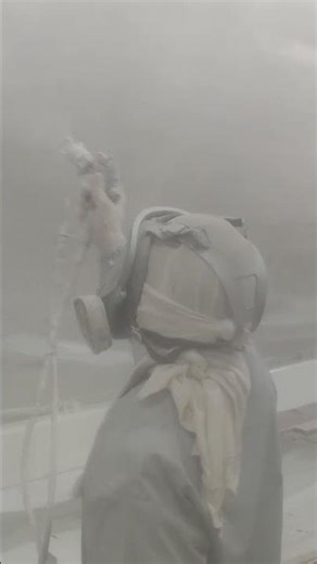 shot blasting process with metal shots and grit - painting surface preparation pretreatments