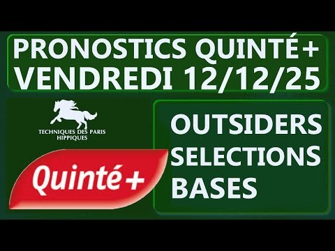 PRONOSTIC ET BASE QUINTÉ+ DU VENDREDI 12 DÉCEMBRE 2025 | ATTELE R1C8 | VINCENNES #pronostic_quinté