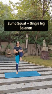 15K views · 247 reactions | Sumo Squat+Single leg Balance . . Join my online classes to practice with me Contact:-+919828031825 . . #bellyfat #fattofit #exercise #befit #exercisemotivation #belly #weightloss #instagram #instareels | Aarogyam Yoga Studio | Facebook