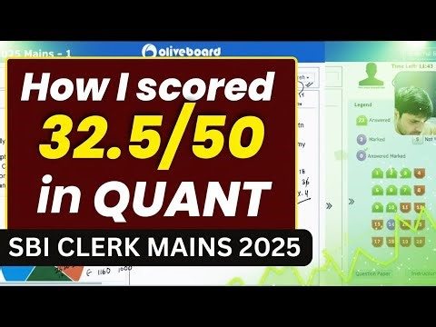 This is HOW I Scored THAT in Quant for SBI Clerk Mains 2025 🤯🚀