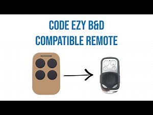 Code Ezy B&D Compatible Remote Video Description