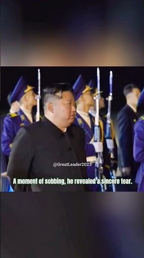 A moment of sobbing, he revealed a sincere tear.😢 #kimjongun #northkorea #shorts