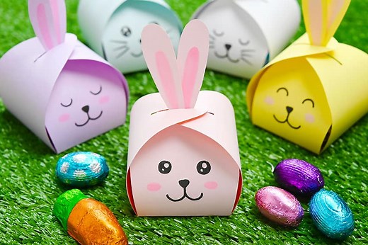 Paper Bunny Gift Box | Bunny Treat Box (Free Template!)