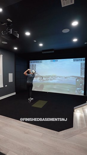 168K views · 744 reactions | #TBT Bringing back the memories of this incredible basement turned golfer’s dream with an amazing @golfgpd simulator! ‍♂️⛳️ | Finished Basements NJ | Facebook