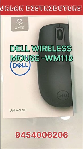 DELL WIRELESS MOUSE WM118 #mouse #delllaptop #mousegaming #jdtechgorakhpur #laptop #smartphone