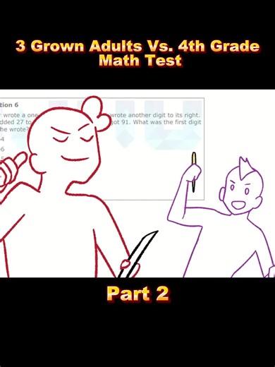3 Grown Adults Vs. 4th Grade Math Test - P2 #us #viral | Math
