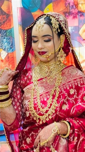 Cute bride review #foryou #bridelmakup #viral #marriage #viralshort #makeupartist