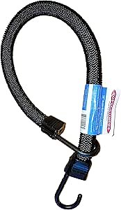 Bungee Cord - SuperBungee Cord 18-inch (Body) Stretches to 8.7ft with Steel-Core Non-Scratch Hooks