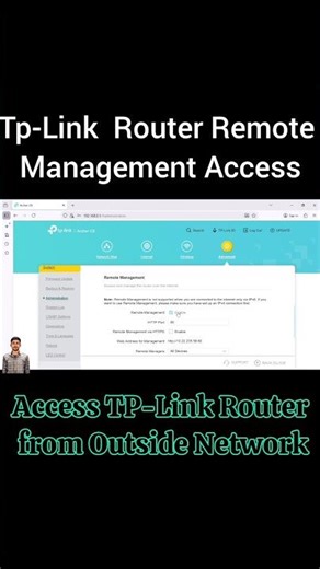 Access TP-Link Router from Outside Network || Tp-Link Router Remote Management Access #shorts