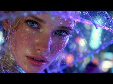 Neon City of the Future | Cyberpunk Ambient Music & Futuristic Soundscape for Sleep & Focus | 4K