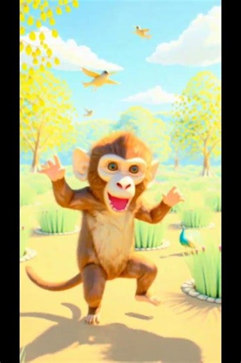 Bandar aur mor ka naach#viral #trending #entertainment #cartoonshorts