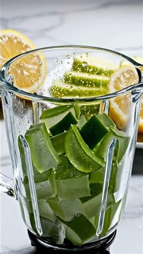 📌Aloe Glow Shot! The 10-Second Drink That Calms, Hydrates & Brightens Your Skin 🌿💧 #detoxdrink