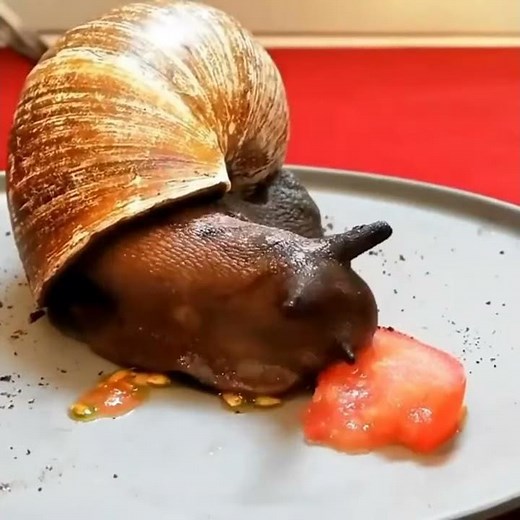 カタツムリのお食事シーン