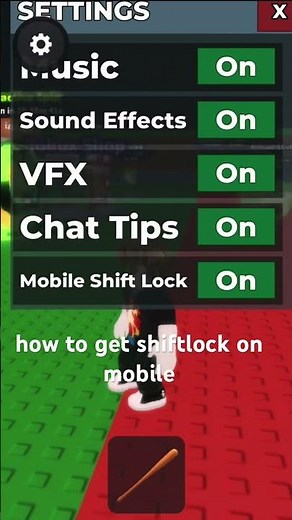 how to get shift lock on mobile #roblox #sab #tutorial