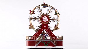 Christmas Ferris Wheel - Animated Pre-lit Musical Snow Village - Perfect Addition to Your Carnival Christmas Decorations & Snow Village Displays 11 in