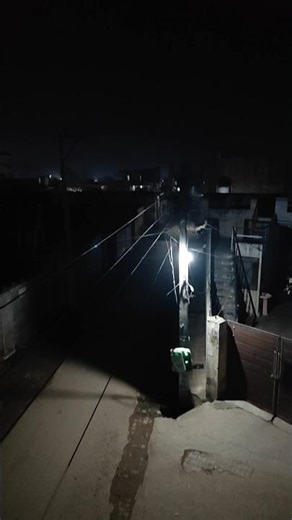 Street View at Night in Village