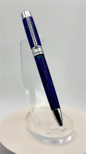 Purple & Green Acrylic Princess Pen | Gopher Bracken Woodworking #woodworking #penturning #princess