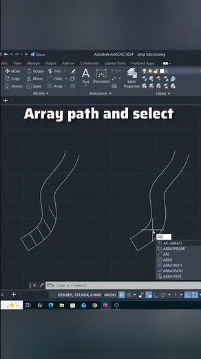 AutoCAD Path Array Command – Place Objects on Any Curve!
