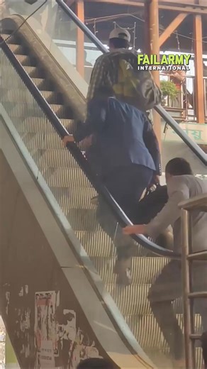 19K views · 49 reactions | Is it just me or does the escalator actually speed up?  #fail #funny #embarrassingfails #reels | FailArmy International | Facebook