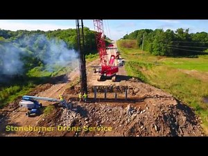 Pile Driving Bridge Hwy 15 Shelby Co. Missouri