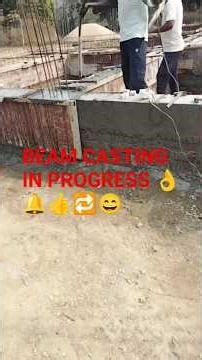 How Plinth Beam Concrete is Poured | Construction Site Work