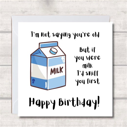 Old Person Birthday Card | Funny Card | - Etsy