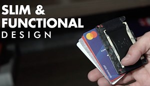 Watch ROSSM RFID Minimalist Wallet for Men made of carbon fiber on Amazon Live