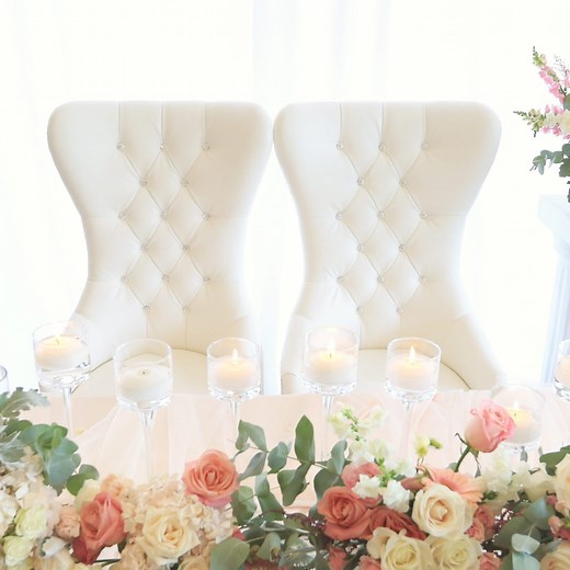 Bride & Groom White Chairs (King   Queen Chairs) | RENTAL