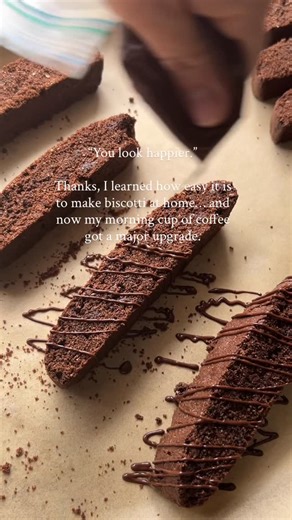 Kristin | The Freshly Milled Homesteader on Instagram: "This chocolate biscotti recipe is crunchy, dunkable, and surprisingly simple — no fancy tools, no complicated steps. If you love easy homemade baking, coffee shop treats at home, and from-scratch recipes, this one’s for you. Perfect for slow mornings, cozy afternoons, and anyone trying to swap store-bought baked goods for homemade treats that actually taste better. Save this easy biscotti recipe, make a batch, and thank yourself tomorrow mo