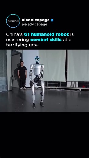 AI I Advice I Artificial Intelligence I Business on Instagram: "🤖⚡ This humanoid robot just unlocked fight-scene movement. China’s G1 uses AI, sensors, and advanced control systems to recover from hits, falls, and pushes in real time. Every test makes it faster, smoother, and more human-like 🚀 Robotics is officially entering the agility era. . . Follow @aiadvicepage for more tech based content . . Would you trust this robot in your space? Comment below 👇💬 . . Huma