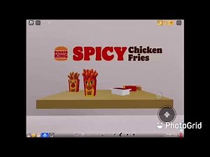 Burger King spicy chicken fries commercial in roblox