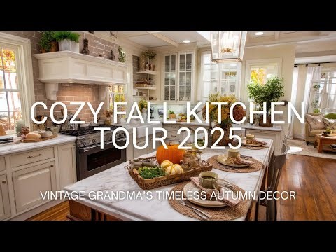 Cozy Fall Kitchen Tour 2025 | Vintage Grandma’s Style & Timeless Autumn Decor