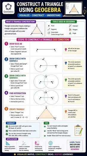 Triangle GeoGebra #geogebra #maths #geogebratutorial #education