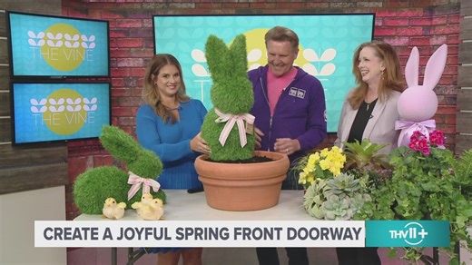 Creating a joyful spring front doorway