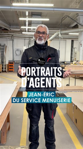 3.7K views · 43 reactions |  PORTRAITS D’AGENTS | Le temps d’une immersion aux côtés de Jean-Éric, menuisier municipal, découvrez comment son savoir-faire contribue à des réalisations sur mesure, comme le mobilier du Bureau d’Information Municipal (BIM), conçu pour offrir un accueil toujours plus qualitatif au public. | Ville d’Angoulême | Facebook