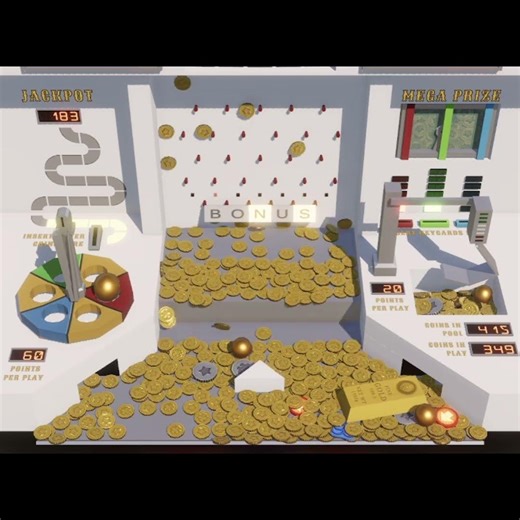 Coin pusher timelapse