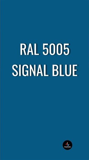RAL 5005 Signal Blue – bold deep blue | strong color choice ? #design #ralcolors #industry #blue