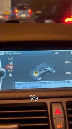 BMW X1 E84 ENGINE OIL LEVEL WARNING: MINIMUM! #shorts