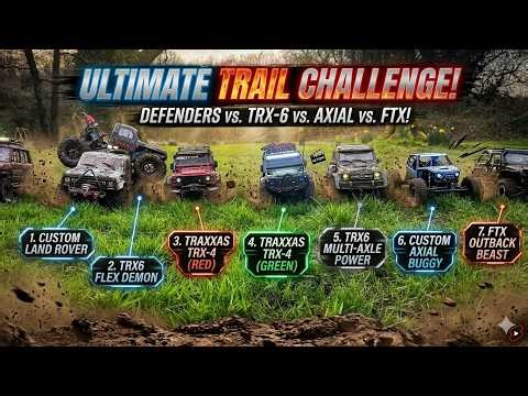 Traxxas TRX-4 vs TRX-6 vs Axial vs FTX Outback | Ultimate Trail Challenge!