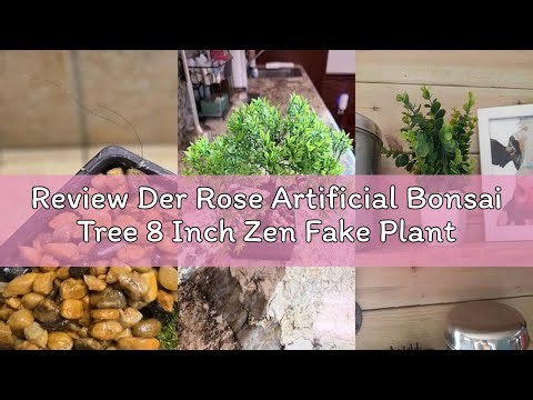 Review Der Rose Artificial Bonsai Tree 8 Inch Zen Fake Plant Modern Shelf Office Desk Decor Japanese