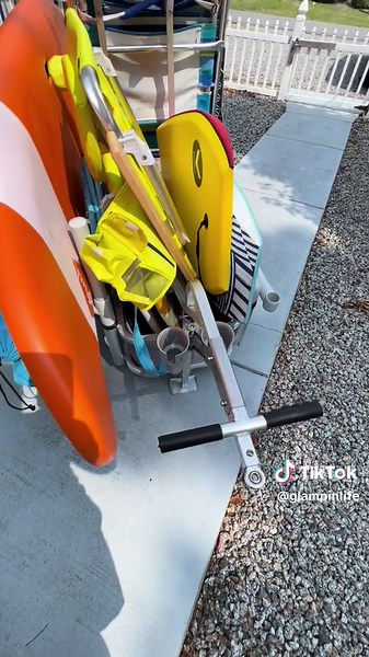 Get to the Beach Easier! Ultimate Beach Cart XL - holds all your gear, glides in soft sand, chair racks, board tacks, umbrella mounts to the cart. #beachlife #saltlife #beach #vacation #summer #viral #trending