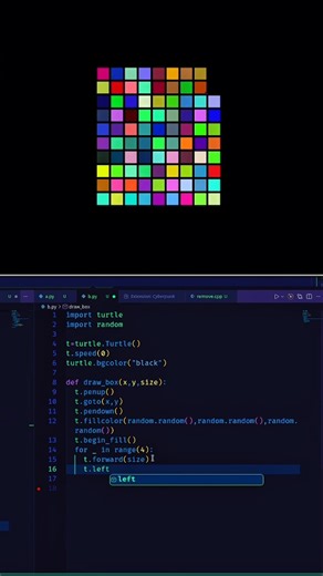 Build this in 60 seconds! 💻✨ #pythonprogramming #learntocode #turtle #programming