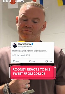 Wayne Rooney Reacts to 2012 'Messi Is a Joke' Tweet