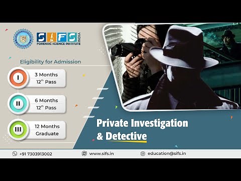 Private Investigation & Detective | Online Course Sherlock Institute of Forensic Science