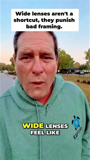 Wide Isn’t the Shortcut Wide lenses feel like a shortcut — but they punish sloppy framing. In real estate, they bend lines and stretch furniture. In landscapes, they shrink mountains and create empty foregrounds. In wildlife, they pull in chaos and make the subject look small. The wide lens isn’t the problem. Using it by default is. Shoot wide with intention — not habit. Do you usually default to wide?